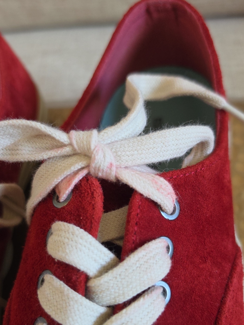 SeaVees Women's Legend Suede Sneakers, Deep Red, 9. - Picture 8 of 9